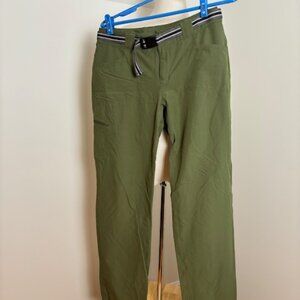 EMS green hiking pants with belt, size 4R